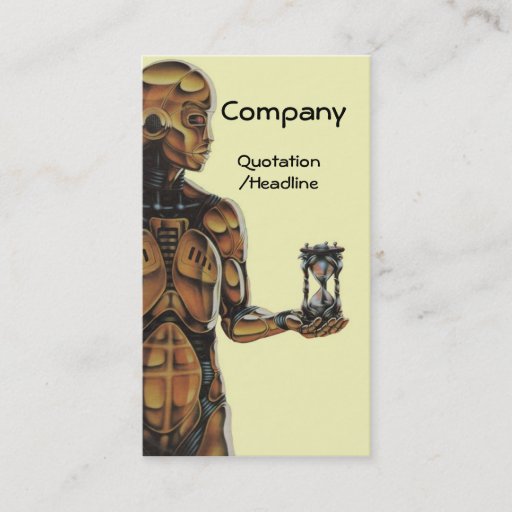 Customizable Mechanical Time Business Card Template