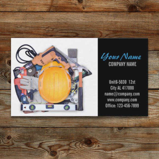 Mechanical Tools Handyman Carpentry Construction Business Card (Mechanical Tools Handyman Carpentry Construction Business Card)