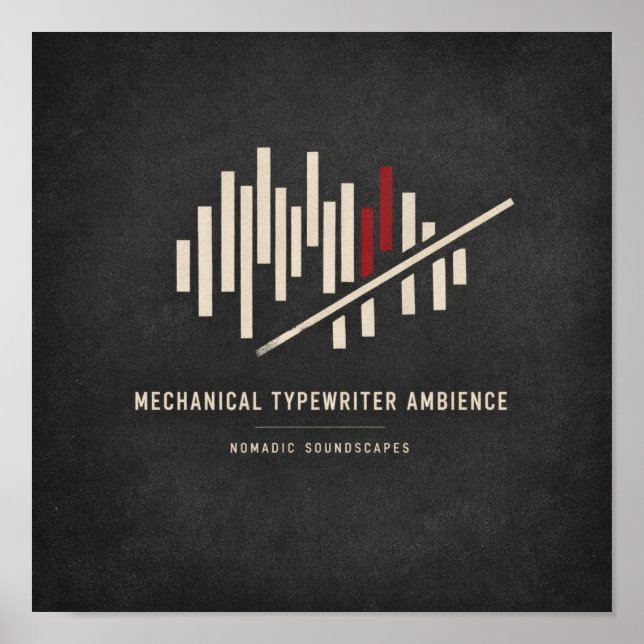 Mechanical Typewriter Ambience Album Cover Poster (Front)