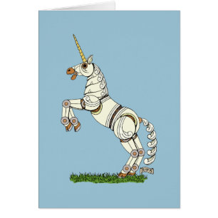 Mechanical Unicorn Greeting Card