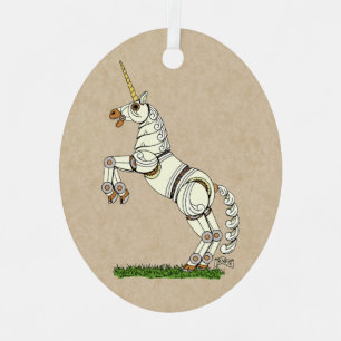 Mechanical Unicorn Metal Ornament