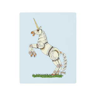 Mechanical Unicorn Metal Print