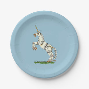 Mechanical Unicorn Paper Plates