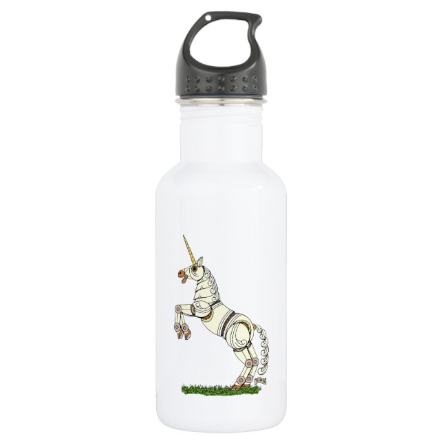 Mechanical Unicorn Stainless Steel Water Bottle (Front)