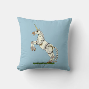 Mechanical Unicorn Throw Pillow
