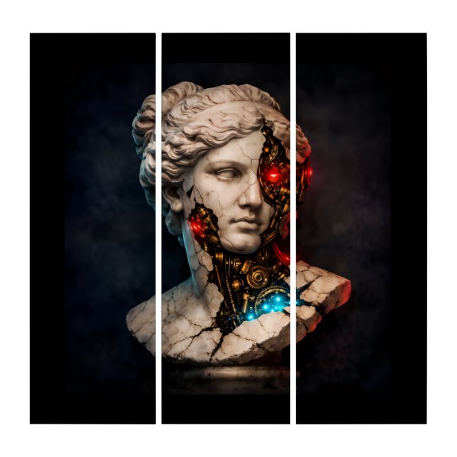 Mechanical Venus: Cyberpunk Statue Art (Front)