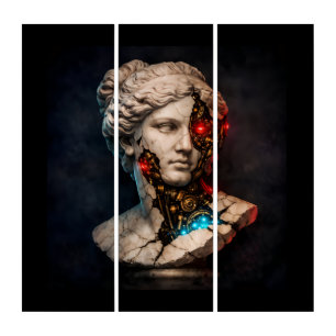 Mechanical Venus: Cyberpunk Statue Art