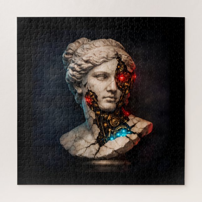 Mechanical Venus: Cyberpunk Statue Art Jigsaw Puzzle (Vertical)