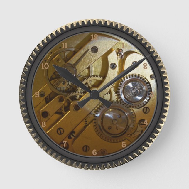Mechanical Watch Gears Clock (Front)