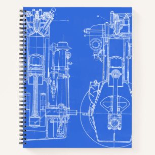 Mechanichal Drawing Blueprint Engineer Engineering Notebook
