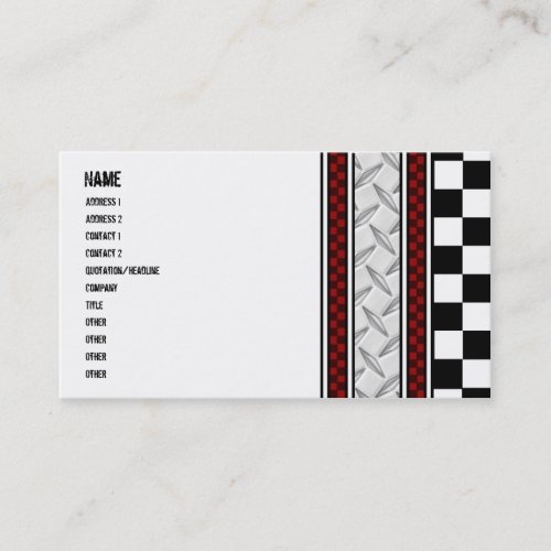 Mechanic's Business Card