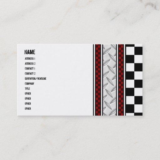 Customizable Mechanic's Business Card