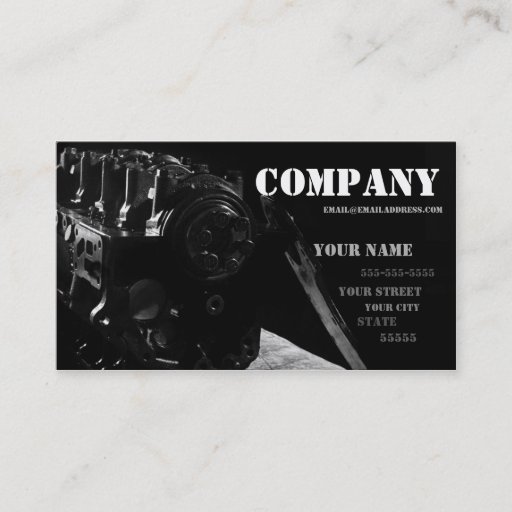 Customizable Mechanic's Business Card