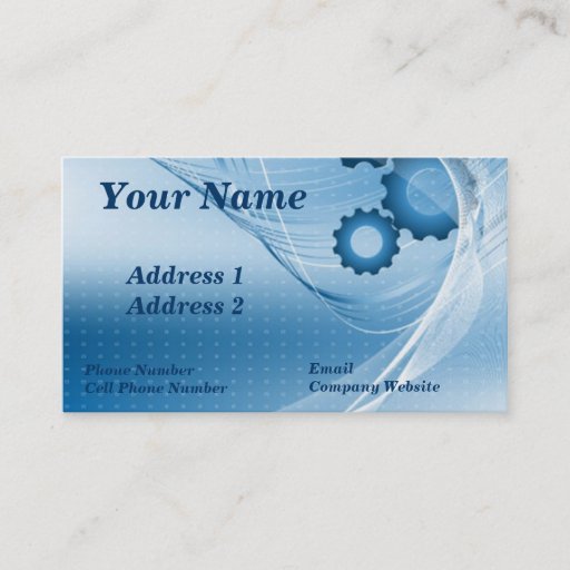 Customizable Mechanics Business Card 2