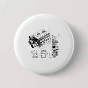 Mechanics Car Enthusiast Men Engine Eces Button