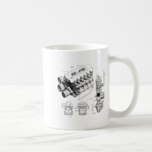 Mechanics Car Enthusiast Men Engine Eces Coffee Mug