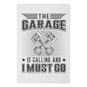 Mechanics Car Mechanic Garage Repair Funny Gift Faux Canvas Print