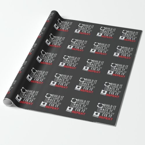 Mechanics Car Tuner Workshop Enthusiast Car Tuning Wrapping Paper
