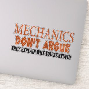 Mechanics design funny mechanic sticker