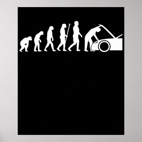 Mechanics Evolution Car Auto Mechanic Work Lover G Poster