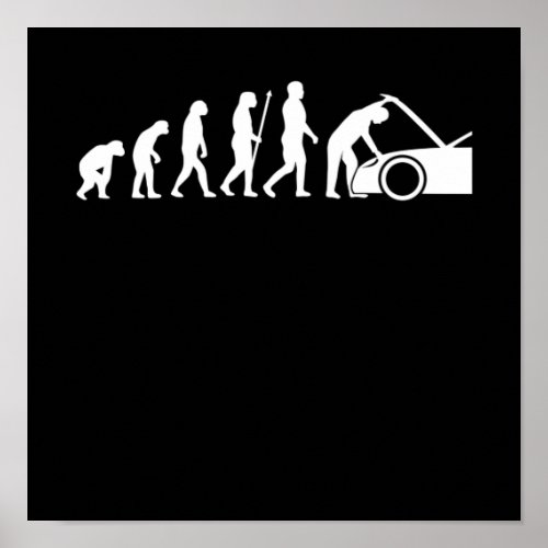 Mechanics Evolution Car Auto Mechanic Work Lover G Poster