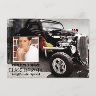 Mechanics Student V8 Emblem Photo Grad Announcement