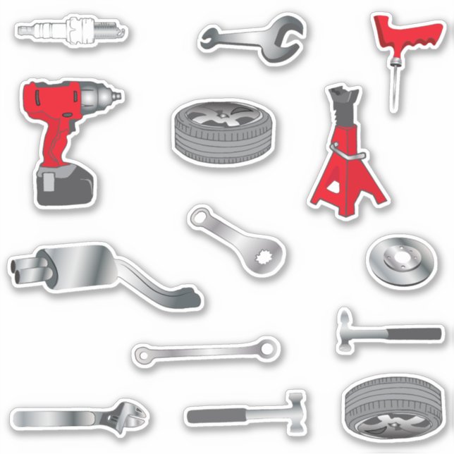 Mechanics Tools Sticker (Front)