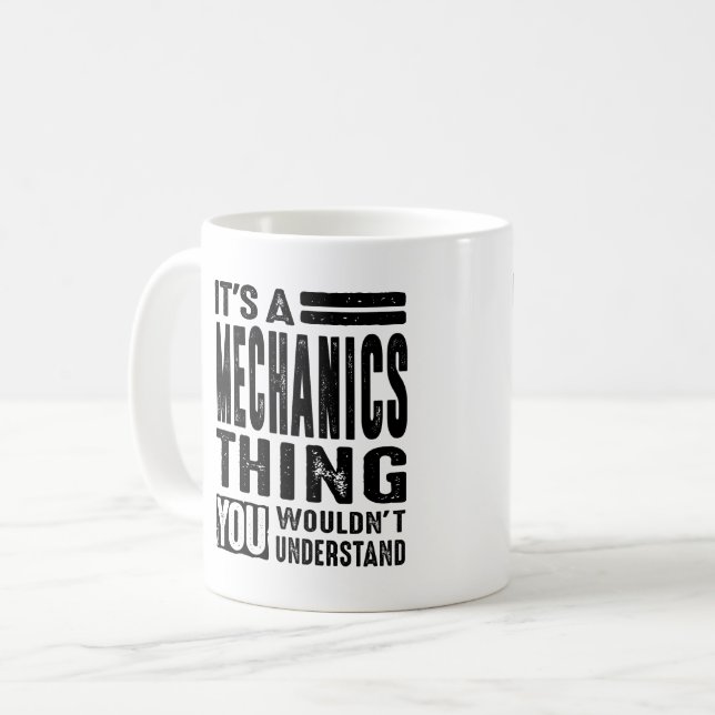 Mechanics Work Job Title Gift Coffee Mug (Front Left)