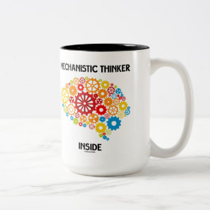 Mechanistic Thinker Inside (Gears Brain) Two-Tone Coffee Mug