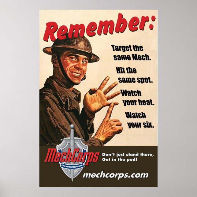 MechCorps "Remember" poster 02 (Front)