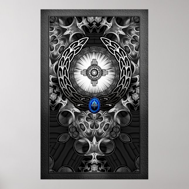 MechTron One Abstract Art Poster (Front)