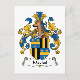 Meckel Family Crest Postcard