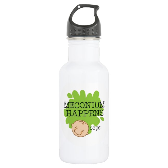 Meconium Happens Water Bottle (Front)