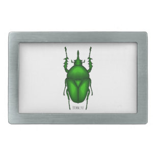 Mecynorhina torquata bug cartoon illustration belt buckle