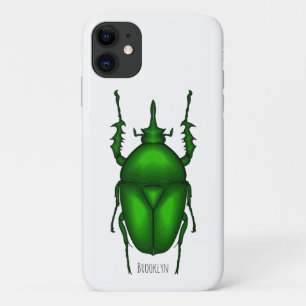 Mecynorhina torquata bug cartoon illustration iPhone 11 case