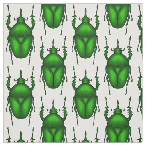 Mecynorhina torquata bug cartoon illustration  fabric