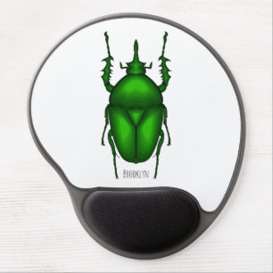 Mecynorhina torquata bug cartoon illustration gel mouse pad