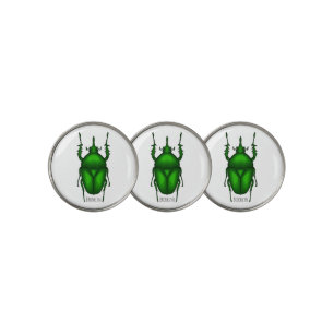 Mecynorhina torquata bug cartoon illustration golf ball marker