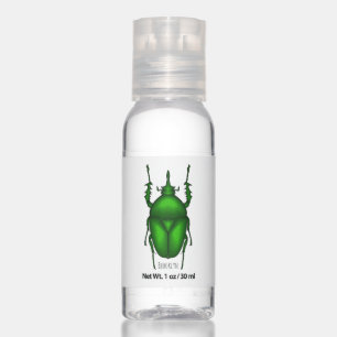 Mecynorhina torquata bug cartoon illustration hand sanitizer