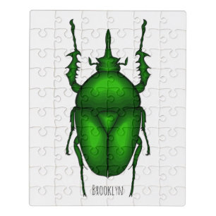 Mecynorhina torquata bug cartoon illustration jigsaw puzzle