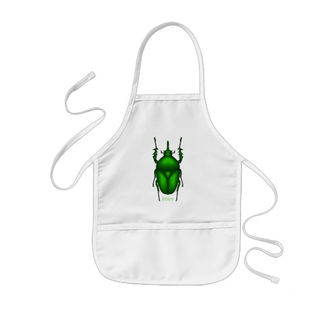 Mecynorhina torquata bug cartoon illustration  kids' apron (Front)