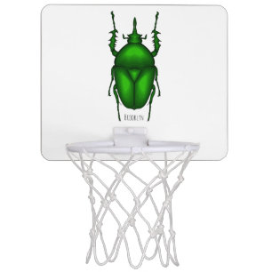 Mecynorhina torquata bug cartoon illustration mini basketball hoop