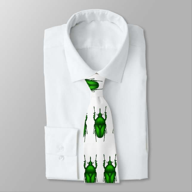 Mecynorhina torquata bug cartoon illustration  neck tie (Tied)