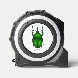 Mecynorhina torquata bug cartoon illustration tape measure