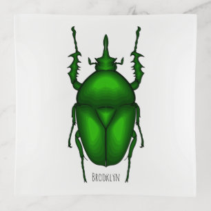 Mecynorhina torquata bug cartoon illustration trinket tray