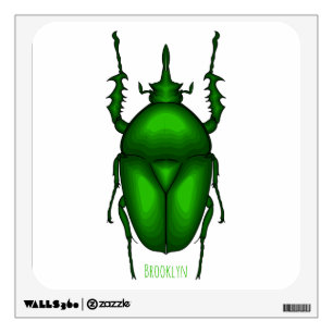 Mecynorhina torquata bug cartoon illustration wall decal