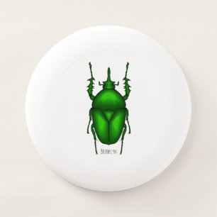Mecynorhina torquata bug cartoon illustration Wham-O frisbee