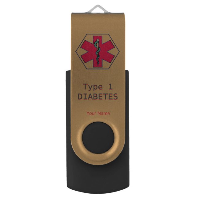 Med Alert II Swivel USB 2.0 Flash Drive (Back (Vertical))