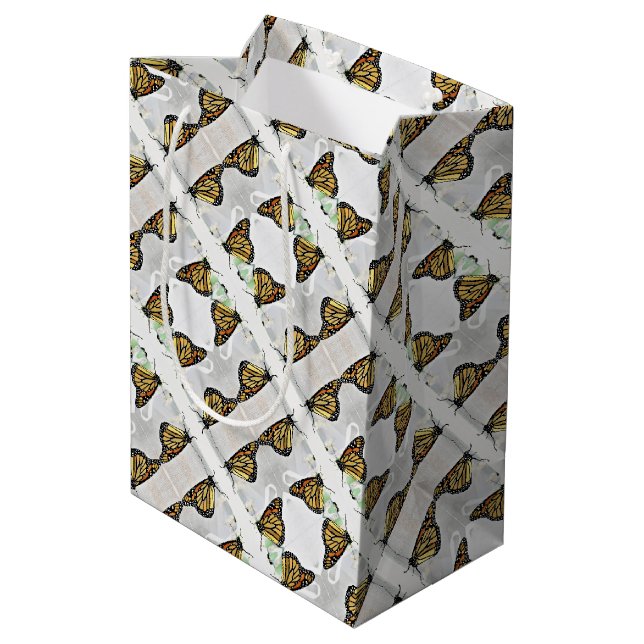 Med Gift Bag Monarch Lattice (Back Angled)