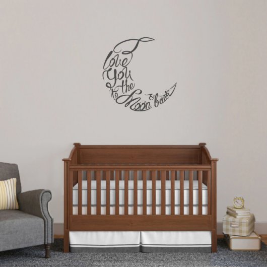 Med I Love You To The Moon And Back Script Decal (Medium)
